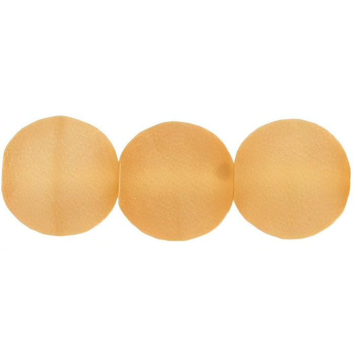 Czech Round Beads 10mm Matte - Lt Topaz (25pcs)