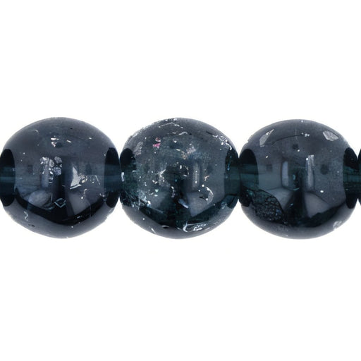 Czech Round Crackle Beads 10mm: Montana Blue (25pcs)