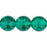Czech Round Crackle Beads 10mm: Emerald (25pcs)