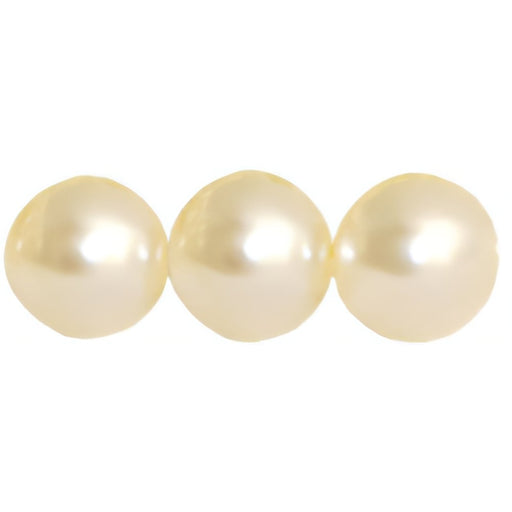 Czech Pearl Coat - Round 12mm Pearl - Snow (40pcs)