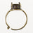 Ring Blank, 10mm Post Bezel Setting w Locking Adjustable Band, Antiqued Brass Plate (Each)