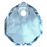 Swarovski Crystal, #6436 Swarovski Majestic Pendant 9mm, Aquamarine (1 Piece)