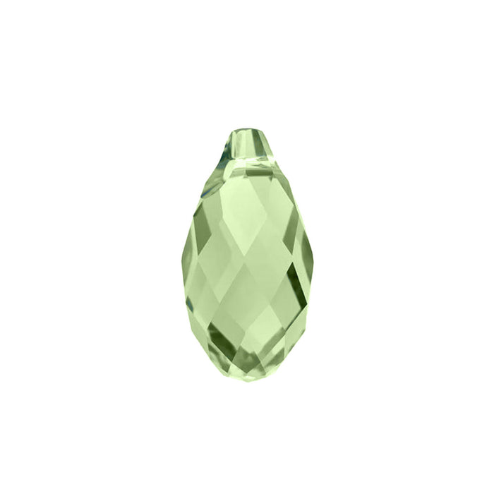 PRESTIGE Crystal, #6010 Briolette Pendant 11mm, Sunshine Peridot (1 Piece)