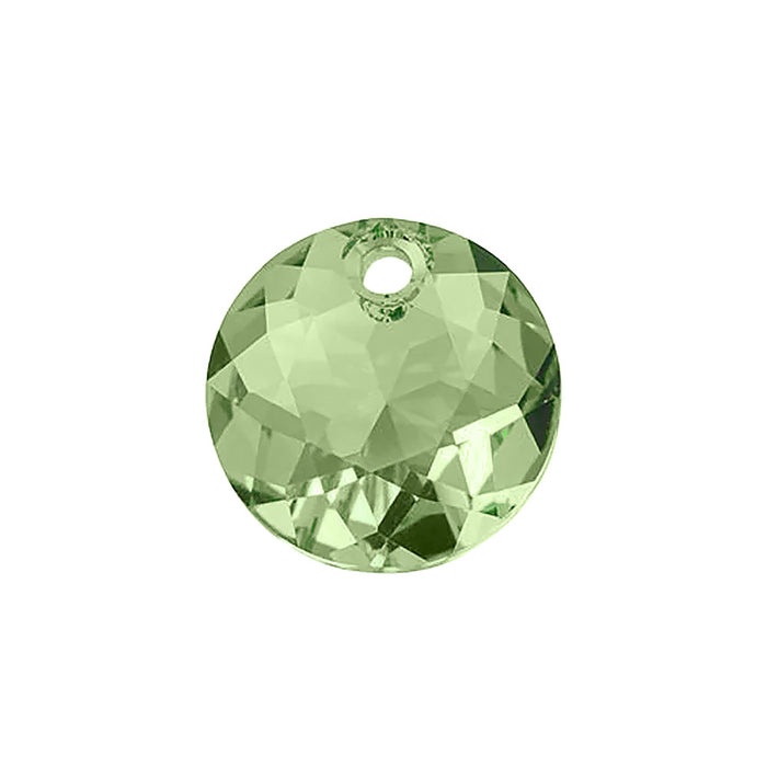 PRESTIGE Crystal, #6430 Round Classic Cut Pendant 10mm, Sunshine Peridot (1 Piece)