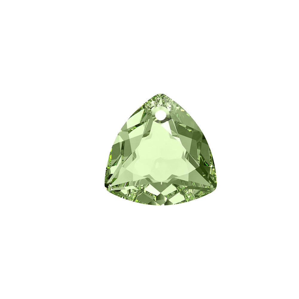 PRESTIGE Crystal, #6434 Trilliant Cut Pendant 8mm, Sunshine Peridot (1 Piece)