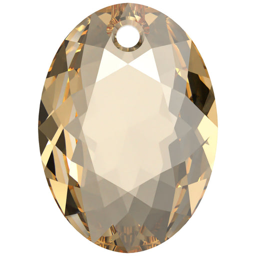 PRESTIGE Crystal, #6438 Elliptic Cut Pendant 11mm, Crystal Golden Shadow (1 Piece)