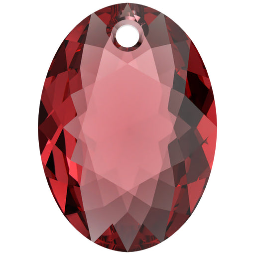PRESTIGE Crystal, #6438 Elliptic Cut Pendant 9mm, Scarlet (1 Piece)