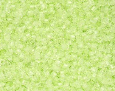 Cylin Seed Beads 11/0 - 25g Bag - Glow in the Dark - Light Green