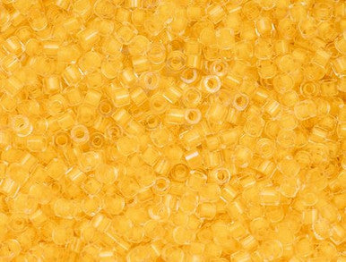 Cylin Seed Beads 11/0 - 25g Bag - Glow in the Dark - Gold Yellow