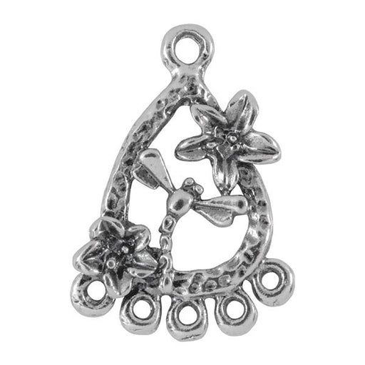 Sterling Silver Dragonfly Filigree - 5 Loops (1 Piece)