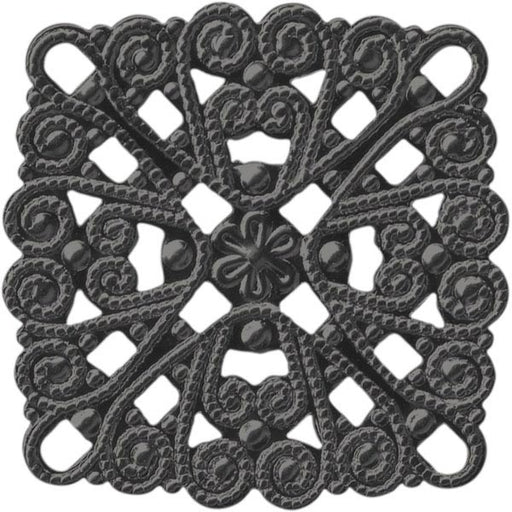28mm Gunmetal Filigree, Square