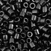 Miyuki 8/0 Opaque Black Delica Seed Beads 2.5-Inch Tube
