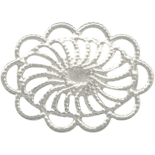 Silver Plated Filigree, Oval