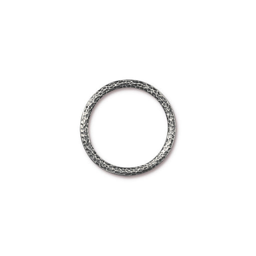 Connector Link, Hammertone Ring 31.5mm, Antiqued Pewter, by TierraCast (1 Piece)