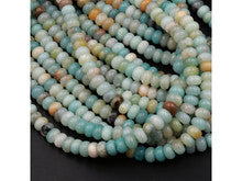 Natural Amazonite 6mm Rondelle Bead Strand