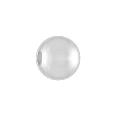 8mm Silver-Plated Round Beads (5 Pieces)