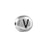 7mm Antique White Bronze Plate Oval Pewter Alphabet Beads - V