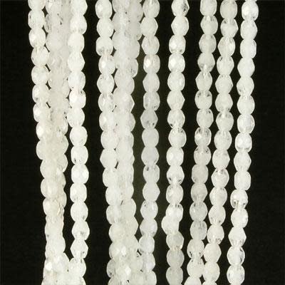 3mm Czech Fire Polish Crystal and White Beads