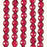 8mm Czech Fire Polish Fuchsia Beads