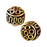 10mm Brass Plated Antique Gold Bali Style Round Beads (5 Pieces)