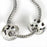 14mm White with Black Dots Large Hole Glass Beads (3 Pieces)