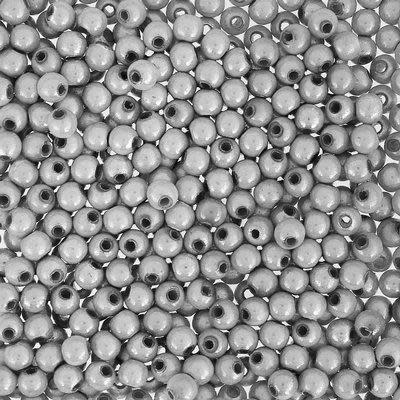 4mm Silver/White Miracle Bead (25 Pieces)