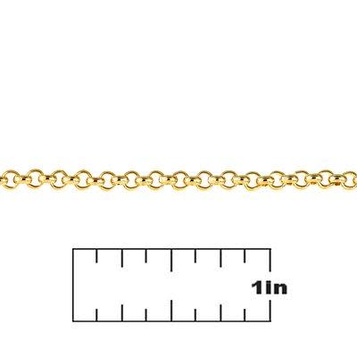 2.5mm Gold Plated Rolo Chain by the Foot