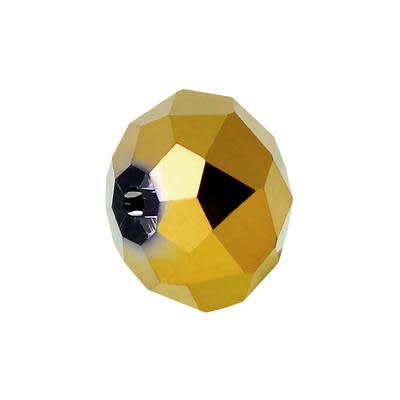 8mm Metallic Gold Rondelle Chinese Crystal Beads Strand