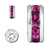 10mm Silver Plated Purple Rhinestone Rondelle Beads (5 Pieces)