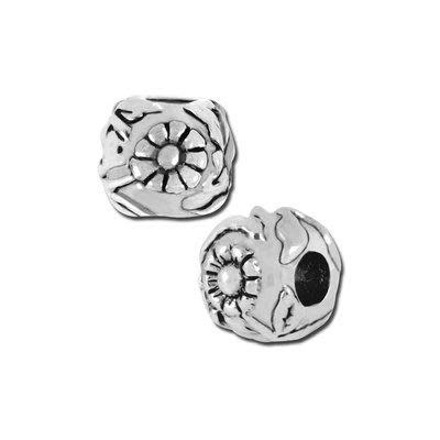 6x8mm Floral Barrel Bead for 2mm Leather