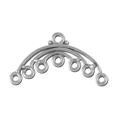 17mm 7 to 1 Silver Arch Pewter Link