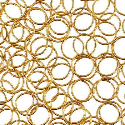 9mm Gold Plated 20 Gauge Round Jump Ring (25 Pieces)