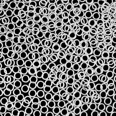 4mm Matte Silver Plated 21 Gauge Round Jump Rings (25 Pieces)
