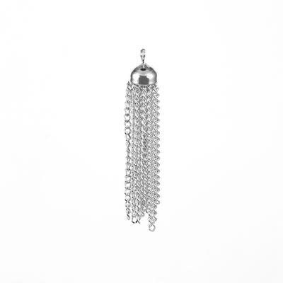 1.75 Inch Silver Plated Tassel