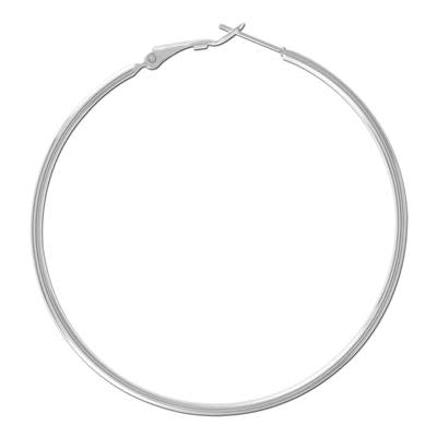 60mm Stainless Steel Hoop Earrings (1 Pair)