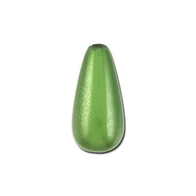 15mm Tear Drop Green Miracle Bead (10 Pieces)
