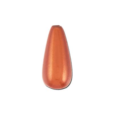 15mm Tear Drop Orange Miracle Bead (10 Pieces)