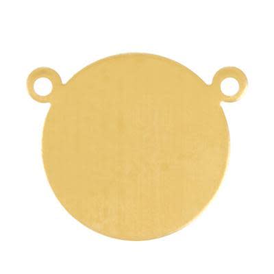 5/8-Inch Circle with 2 Rings Brass Stamping Blank