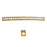 50mm Gold Plated Rhinestone Bar