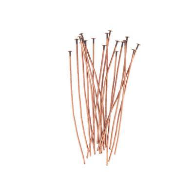 1 Inch Antique Copper Plated 22 Gauge Headpins (100 Pieces)