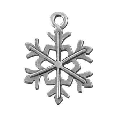 16mm Snowflake Pewter Charm