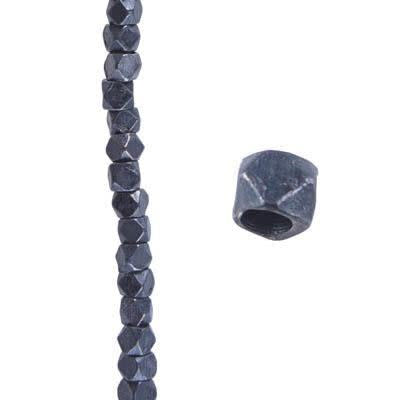 2mm Cornerless Cube Black Over Brass Beads