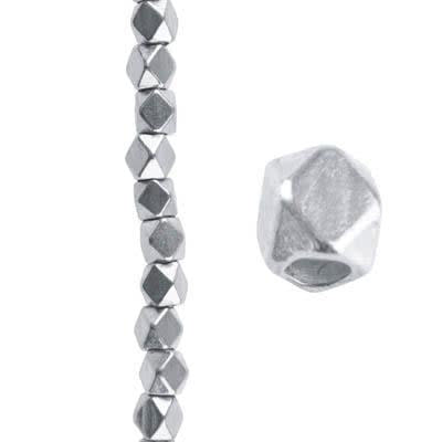 4.5mm Cornerless Cube Silver-Plated Brass Beads — Beadaholique