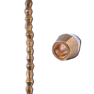 3.5mm Faceted Bicone Brass Beads