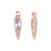 19mm Spike Charms with Oval Crystal Embellishments from the Glam Collection - Gold Plated (5 Pieces)