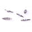 19mm Spike Charms with Oval Crystal Embellishments from the Glam Collection - Silver Plated (5 Pieces)