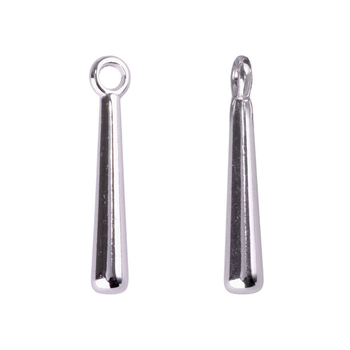 26mm Long Dangle Charms from the Global Collection - Silver Plated (10 Pieces)