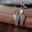 38mm Elongated Hammered Heart Pendant from the Sierra Collection - Rhodium Plated (1 Pair)