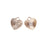 22mm Heart Charm/Pendant with Crystal Embellishment from the Glam Collection - Gold Plated (1 Pair)