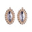 30mm Marquise Shape Pendant with Large Crystal Feature from the Glam Collection - Gold Plated (1 Pair)